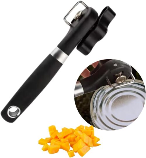 Safe Cut Can Opener – Smooth Edge Handheld Can Opener and Bottle Opener – Durable, Portable Kitchen Tool for Camping, Travel, Picnics, and Restaurants