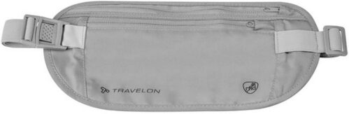 Travelon Rfid Blocking Undergarment Waist Pouch Travel Wallet, Gray, One Size