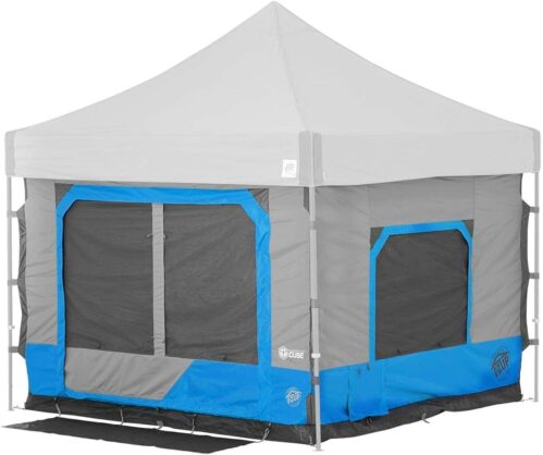 E-Z UP Camping Cube 6.4, Converts 10′ Straight Leg Canopy into Camping Tent (Canopy/SHELTER NOT Included), Splash