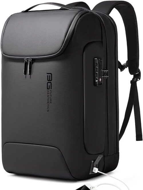 BANGE Men’s Anti-Theft Backpack,Waterproof Fashion Travel Backpacks,High Tech Backpack with USB3.0 Charging Port,Business Laptop Backpack Fits 17.3 Inch Notebook…