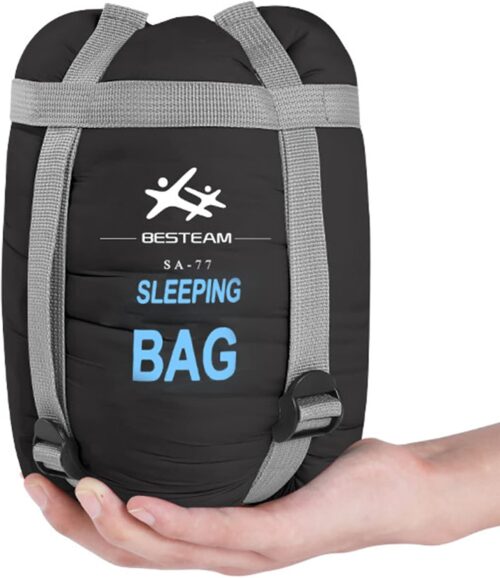 Warm Weather Sleeping Bag – Portable Waterproof Compact Lightweight, Packable for Kids, Teens Adults Camping Backpacking Hiking, Spring Summer Fall