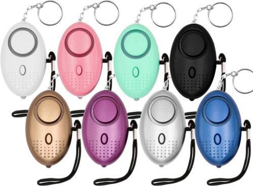 KOSIN Safe Sound Personal Alarm, 8 Pack 140DB Personal Security Alarm Keychain with LED Lights, Emergency Safety Alarm for Women, Men, Children, Elderly