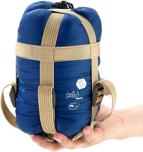 ECOOPRO Warm Weather Sleeping Bag – Portable, Waterproof, Compact Lightweight, Comfort with Compression Sack – Great for Outdoor Camping, Backpacking & Hiking-83 L x 30″ W Fits Adults