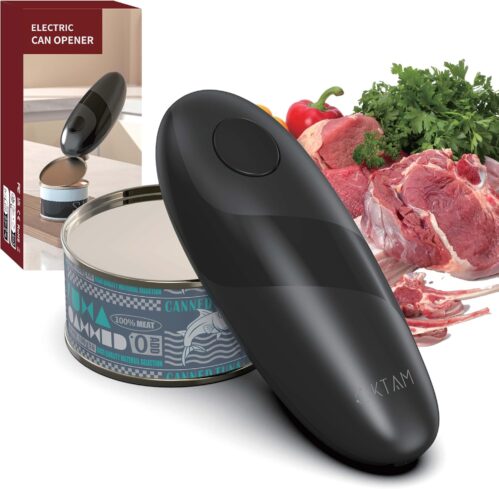 Automatic Can Opener for All Can Sizes Smooth Edge Magnetic Design for Seniors with Arthritis Hands Free Kitchen Gadget & Food Safety Battery Operated Easy Use for Home & Travel