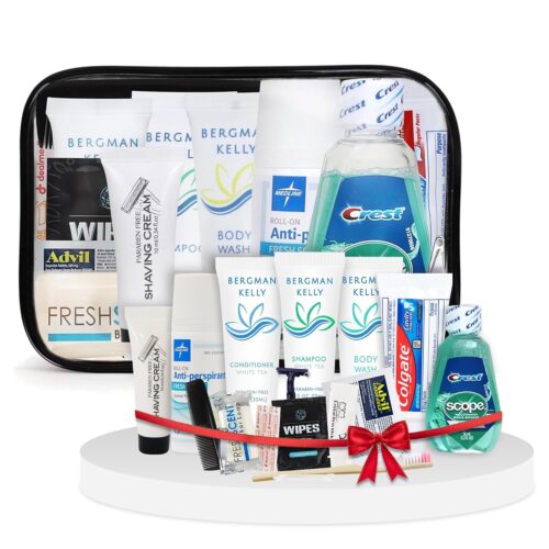 20-Piece Travel Toiletries Kit – TSA Approved Hygiene Set with Lightweight, Compact Toiletry Bag – Essential Toiletries Set for Men and Women – Portable, Reusable, and Perfectly Sized for Easy Packing