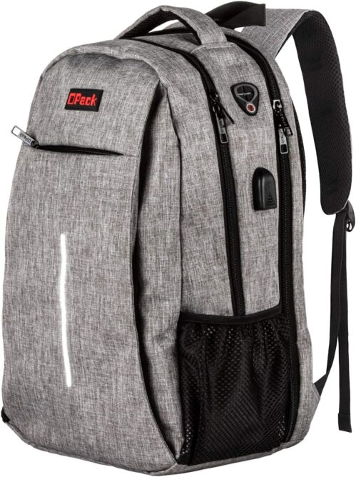 Travel Laptop Backpack, Business Anti Theft Slim RFID Blocking pocket Durable 15.6 Inch Laptops Backpack, USB Charging Port, Water Resistant College Laptop Bag