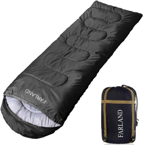 FARLAND Sleeping Bags 30℉ for Adults Teens Kids with Compression Sack Portable and Lightweight for 3-4 Season Camping, Hiking,Waterproof, Backpacking and Outdoors