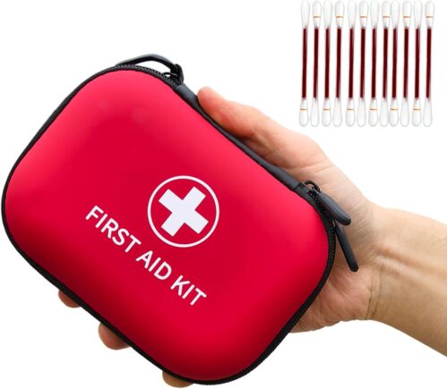 138 Pcs Small First Aid Kit, Mini First Aid Kit Travel Size, Travel First Aid Kit TSA Approved, First Aid Kit for Car, Hiking First Aid Kit, Home First Aid Kit, Compact Travel Medicine Kit