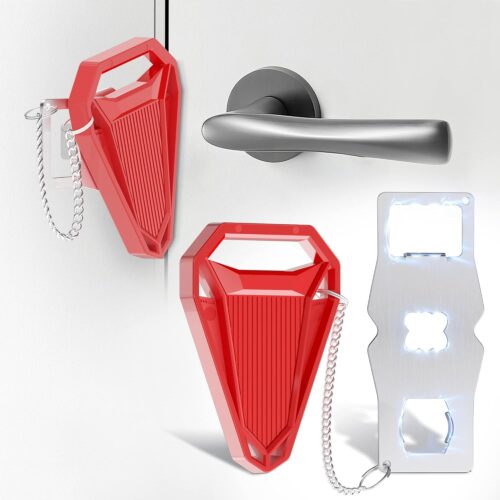 Hotel Door Locks for Travelers – Portable Door Lock for Travel Door Safety Locks from Inside, Extra Home Security Door Lock Latch Hotel Safety Essential Bedroom First Apartment Must Haves for Women