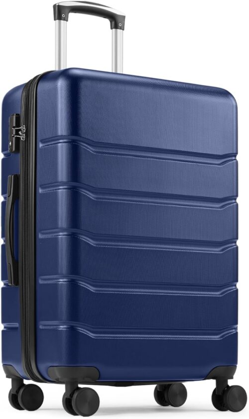 24 Inch Luggage, Hard Shell Rolling Suitcase with TSA Lock, Expandable Lightweight Luggage with Spinner Wheels, Blue