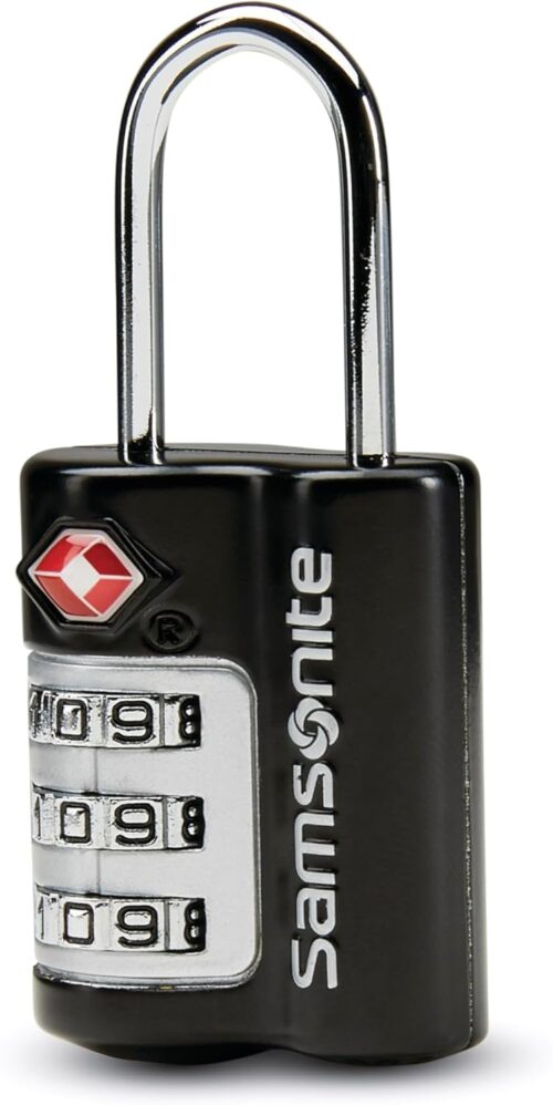 Samsonite 3-Dial Combination Lock, TSA Approved Travel Lock, Black