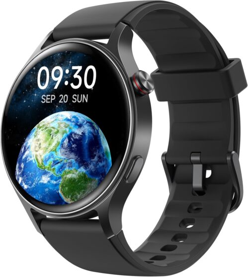 Fitpolo Smart Watch for Men Women,1.3″ AMOLED Touchscreen Fitness Tracker, Make/Answer Calls, Heart Rate SpO2 Monitor, IP68 Waterproof, Sleep & Activity Tracking Smartwatch for Android Phones iPhone