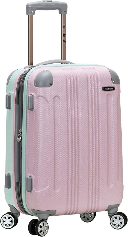 Rockland London Hardside Expandable Luggage with Spinner Wheels, Multicolor, Carry-On 20-Inch