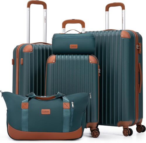 Luggage Sets 5 Piece Suitcases with Wheels, Suitcase Set ABS Hard Case Luggage with TSA Lock Spinner Wheels Durable Travel Luggage