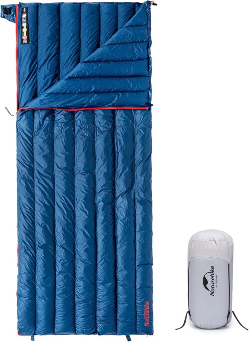 Naturehike Ultralight Backpacking Down Sleeping Bag for Adults, 650 Fill Power Sleeping Bag 20oz for 42-52℉, Compact Lightweight Sleeping Bags for Hiking Camping 3 Seasons